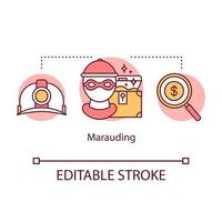 icône de concept de maraude vecteur