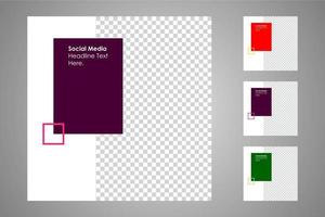 adapté aux modèles de publications sur les réseaux sociaux et aux publicités Web ou Internet. vecteur