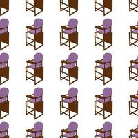 illustration sur le thème chaise haute enfant moderne coloré vecteur