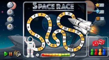 modèle de jeu serpent et échelles avec thème de l & # 39; espace vecteur