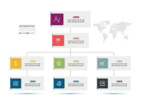 modèle d'infographie de concept d'entreprise avec organisation. vecteur