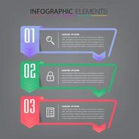 modèle de zone de texte moderne, bannière d'infographie vecteur