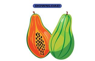 icône de papaye ou logo haute résolution vecteur