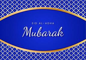 fond d'illustration bleu de luxe pour eid mubarak vecteur