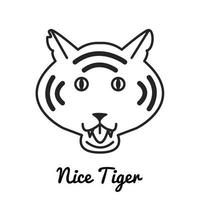 logo ou icône de tigre vecteur