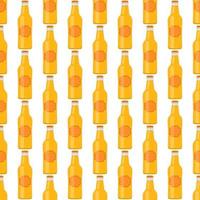illustration sur le thème des bouteilles en verre de bière sans soudure avec couvercle pour brasserie vecteur
