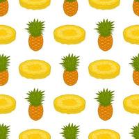 illustration sur le thème gros ananas transparent coloré vecteur