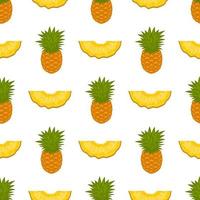 illustration sur le thème gros ananas transparent coloré vecteur