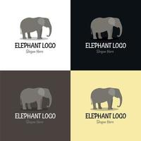 collection de logos d'éléphants vecteur