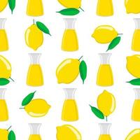 illustration sur le thème grosse limonade colorée en pot de citron vecteur