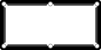 rectangulaire billard table Cadre avec copie espace vecteur