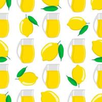 illustration sur le thème grosse limonade colorée en pot de citron vecteur