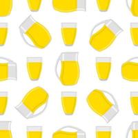 illustration sur le thème de la limonade colorée dans un pichet en verre vecteur