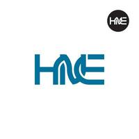 lettre hne monogramme logo conception vecteur