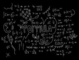 illustration de fond de tableau mathématique réaliste vecteur