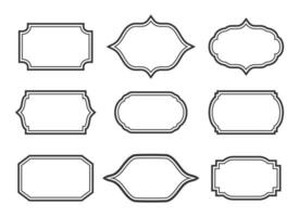 vecteur ancien vide Cadre Étiquettes ensemble de neuf