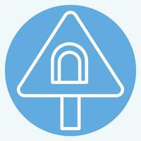 icône tunnel route. en relation à route signe symbole. bleu yeux style. Facile conception modifiable. Facile illustration vecteur