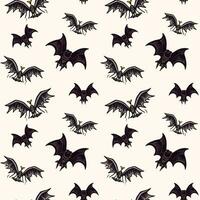 Halloween modèle avec chauve souris. l'automne Halloween arrière-plan, vecteur sans couture modèle.