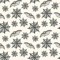 Halloween modèle avec toile d'araignée. l'automne Halloween arrière-plan, vecteur sans couture modèle.