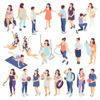 icônes de personnes de grande taille mis en illustration vectorielle vecteur