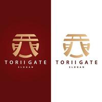 torii porte logo conception vecteur minimaliste illustration modèle