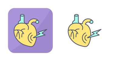 icône de vecteur de crise cardiaque