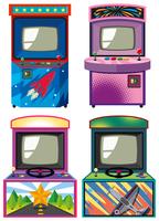 Quatre design de boîtes de jeux d&#39;arcade vecteur