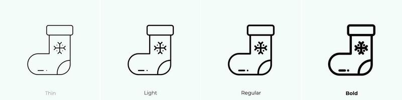 chaussette icône. mince, lumière, ordinaire et audacieux style conception isolé sur blanc Contexte vecteur