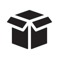 ouvert boîte paquet symbole icône vecteur conception illustration