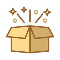 cadeau boîte surprise symbole icône vecteur conception illustration