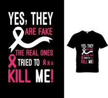 meilleur Sein cancer conscience T-shirt conception vecteur