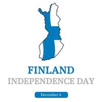 Finlande indépendance journée illustration avec carte vecteur