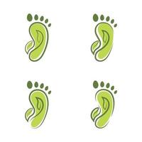 soins des pieds logo modèle vecteur icône illustration