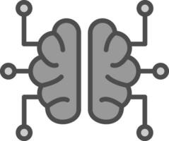 conception d'icône de vecteur de cerveau