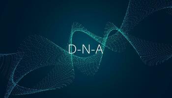 abstrait ADN numérique écoulement concept Contexte ADN molécule hélix médical génétique ingénierie sur une moderne vert Contexte vecteur