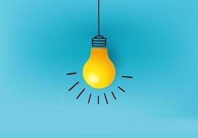 ampoule idée créative créativité, nouvelle idée et concept avec ampoule vecteur