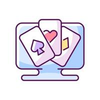 icône de couleur rvb de jeu de cartes vecteur