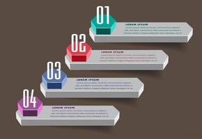 modèle de zone de texte moderne, bannière d'infographie vecteur