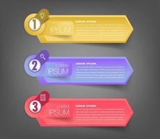 modèle de zone de texte moderne, bannière d'infographie vecteur