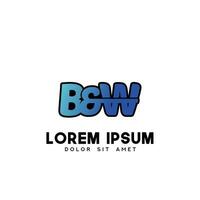 bw initiale logo conception vecteur