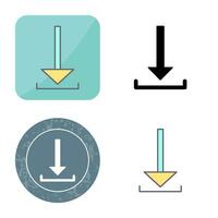 icône de vecteur de téléchargement unique