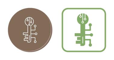 icône de vecteur de clé électronique