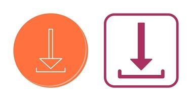 icône de vecteur de téléchargement unique