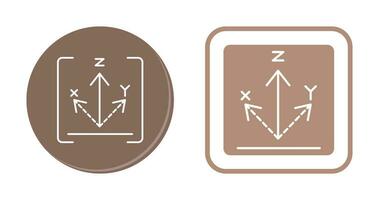 icône de vecteur d'axe