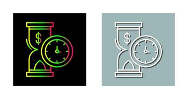 le temps est l'icône de vecteur d'argent