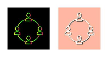 icône de vecteur de groupe de réseau unique