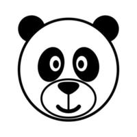 dessin animé simple d'un panda mignon vecteur