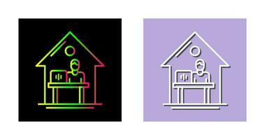 icône de vecteur de travail à la maison