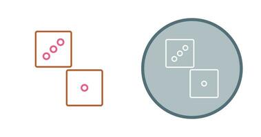 icône de vecteur de dés unique