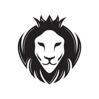 icône de vecteur de modèle de logo tête de lion